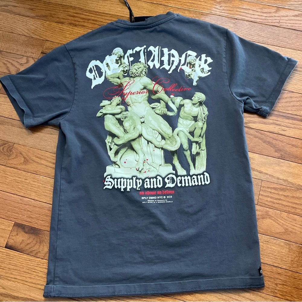 Grey Supply and Demand Graphic T-Shirt
